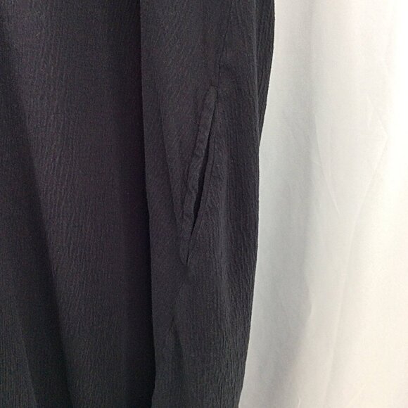 Lands End Caftan Dress Women's Plus Size 2X Black V-Neck Hi Low Dolman Sleeve - Picture 5 of 8